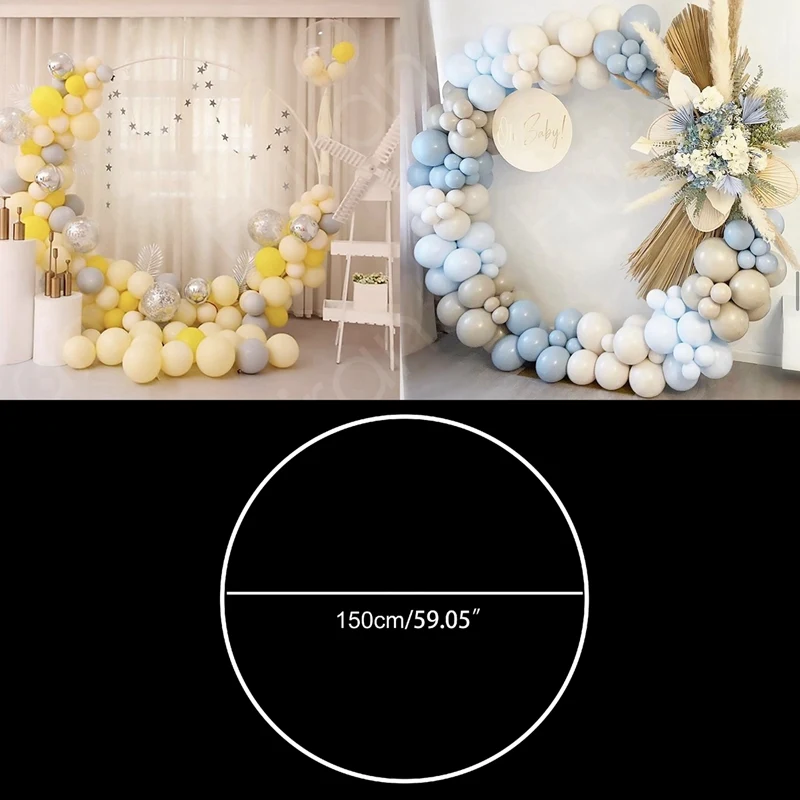 

1.5M Balloon Arch Plastic Flower Wreath Balloons Hoop Ring Decoration For Home Baby Shower Birthday Wedding Party Cristmas Decor