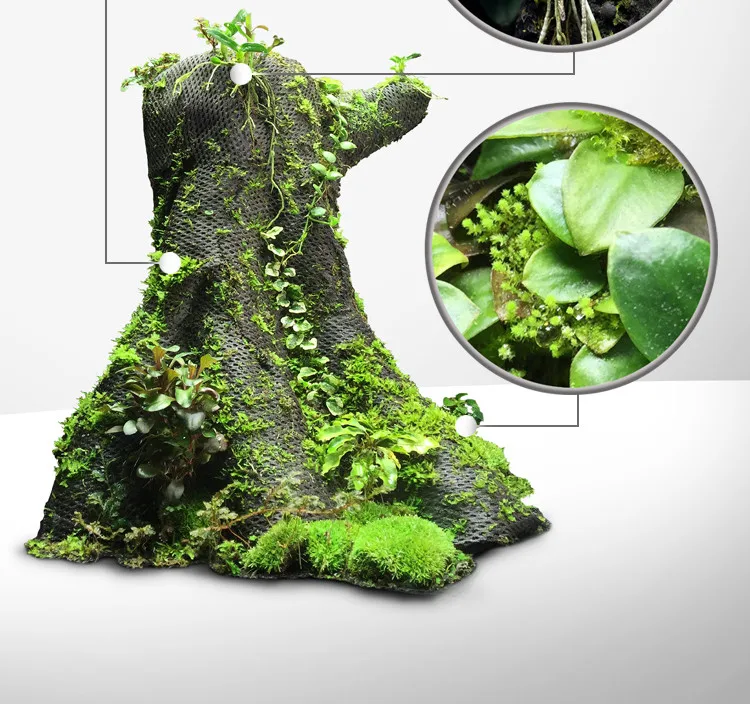 2mm Rainforest Water Tank Plant Epiphytic Mesh Fabric Planted Ecological Cotton Moisturizing Breathable Moss Fiber Air Net Cloth