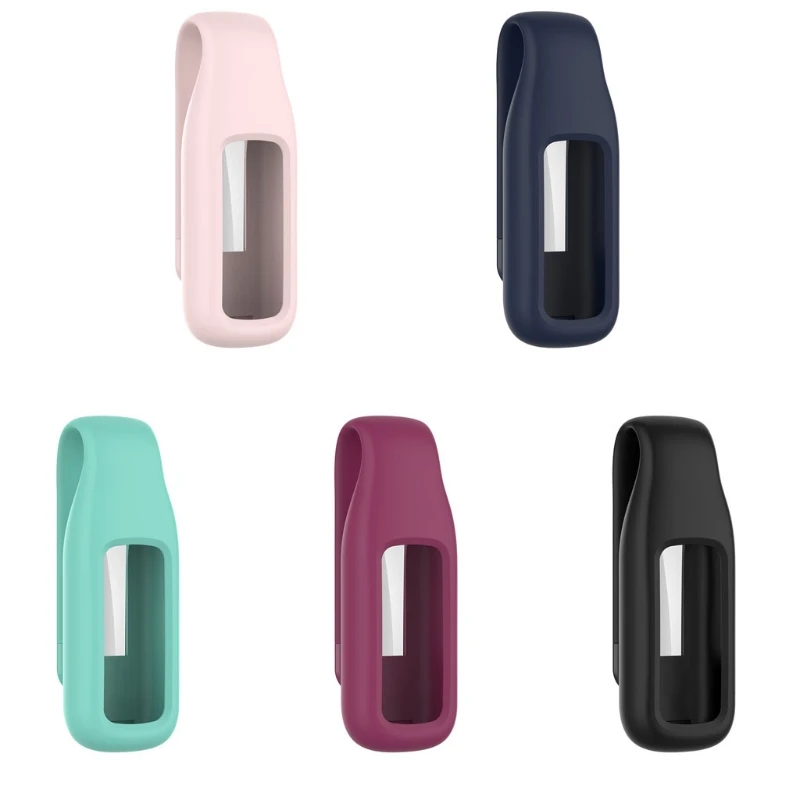 H052 for fitbit-Luxe Silicone Watch Case Cover Protector Hook Metal Clip Clasp Holder