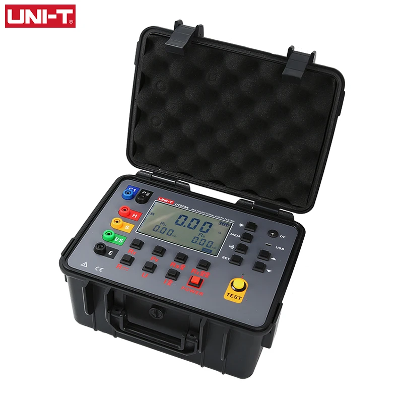 UNI-T Double Clamp Ground Resistance Meter UT575A 0-30 kΩ Tester Ohm Meter Data Storage