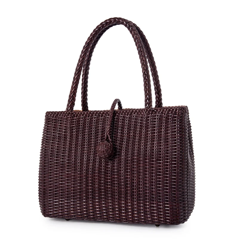 Summer hot sale retro leather woven bag handmade handbag female Japanese personalized small bag Casual Shopping Bag