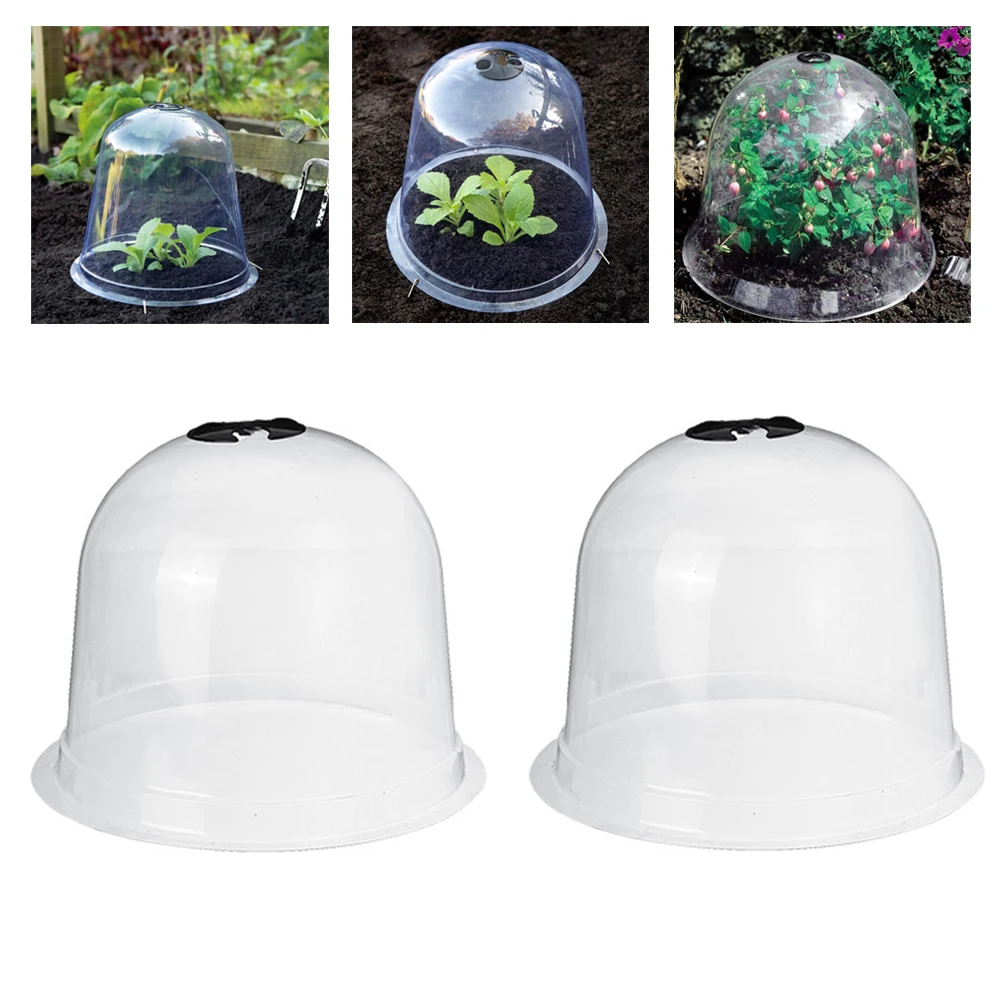 

6/12PCS Reuseable 10" Plastic Greenhouse Garden Plant Bell Cover Seeds Germination Cover Frost Guard Freeze Protection Dome