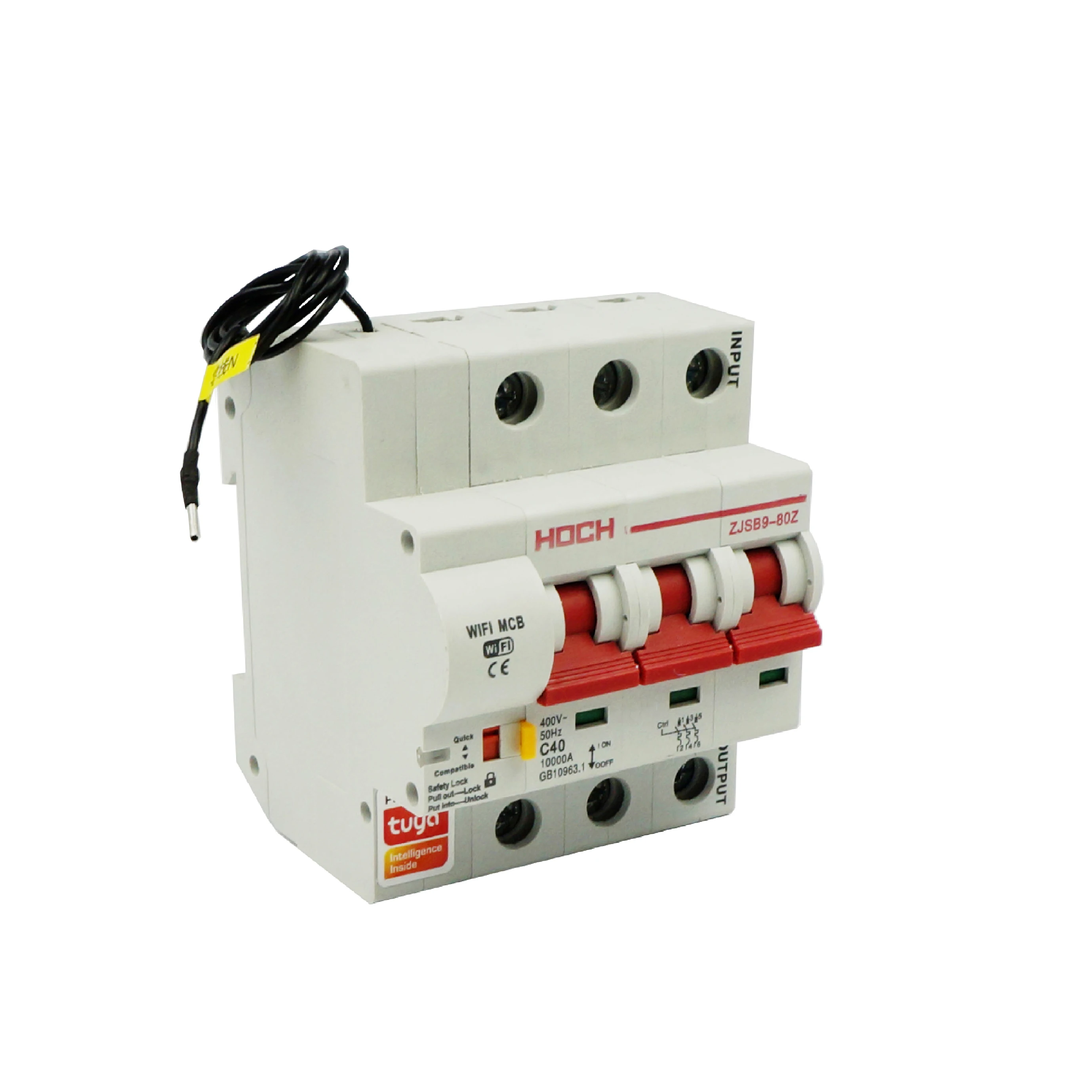 HOCH ZJSB Tuya WIFI Circuit Breaker Smart Life Timer Remote Control 1-4P Intelligent Wireless Switch Factory Free Shipping