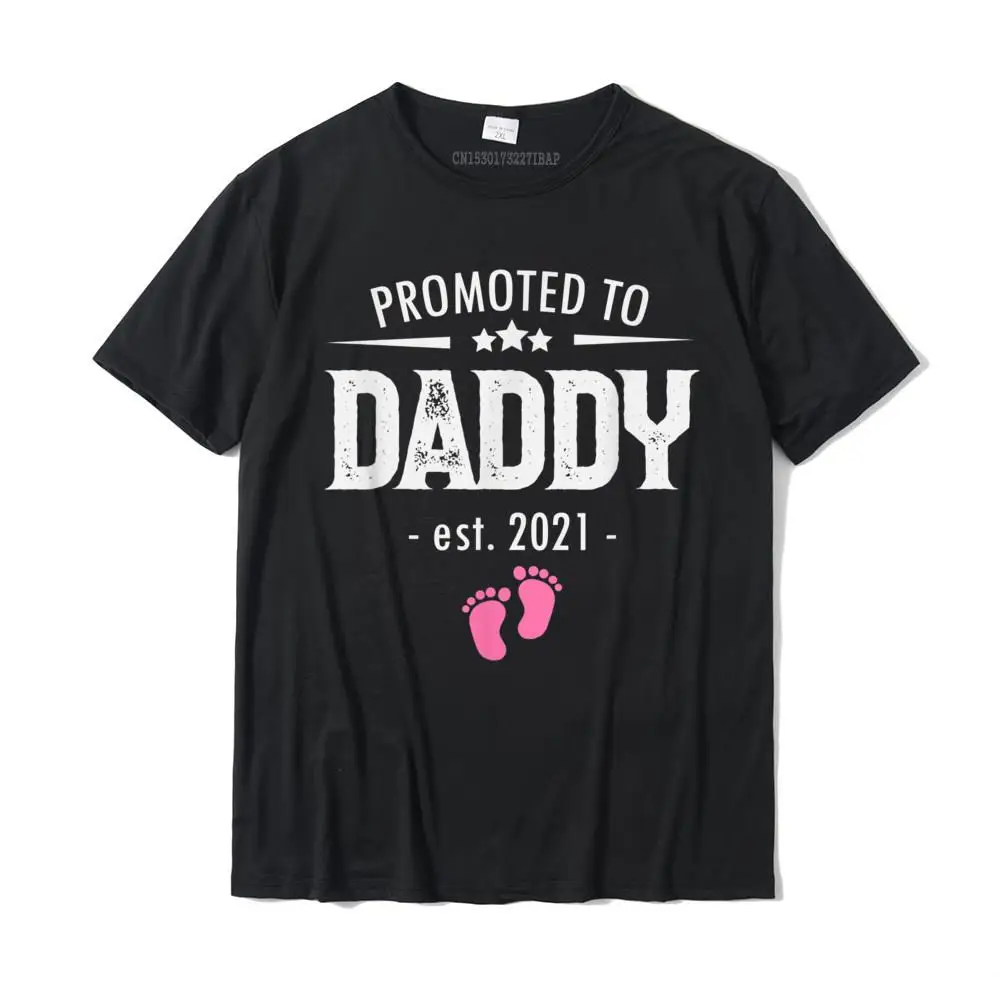 Promoted To Daddy 2021 Soon To Be Dad Husband Girl Gift T-Shirt New Casual Tshirts Cotton Men's Tops Shirts Printing