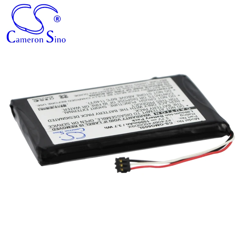 CameronSino Battery for Garmin Approach G6 fits Garmin KF40BF45D0D9X GPS, Navigator battery 1000mAh/3.70Wh 3.70V Li-ion Black