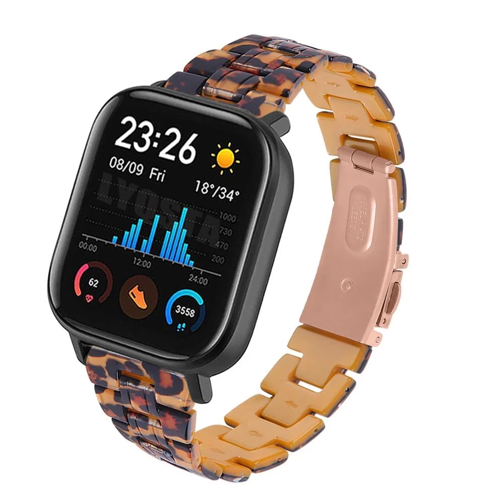 20mm żywiczny pasek do zegarka Xiaomi Huami Amazfit GTS 2/2e/GTS2 Mini/GTR 42mm BIP BIP S bransoletka zegarek na rękę Amazfit GTS4 Correa