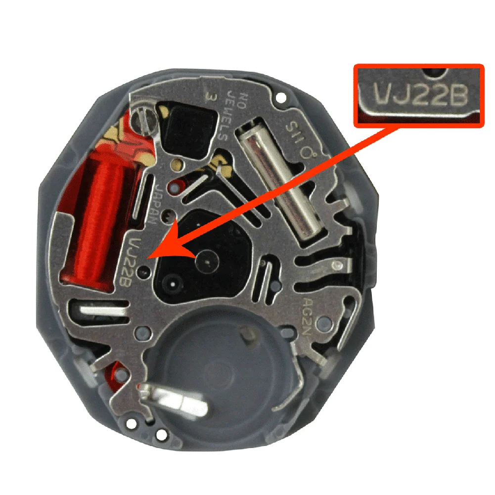 2.71mm Thickness Quartz Japan Watch Movement Watches Replacement Spare Part Overall Height 4.3mm Original For Hattori VJ22 VJ22B