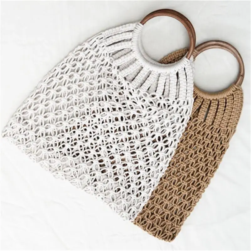 Cotton Bag Summer Straw Bag Shoulder Bag a6274