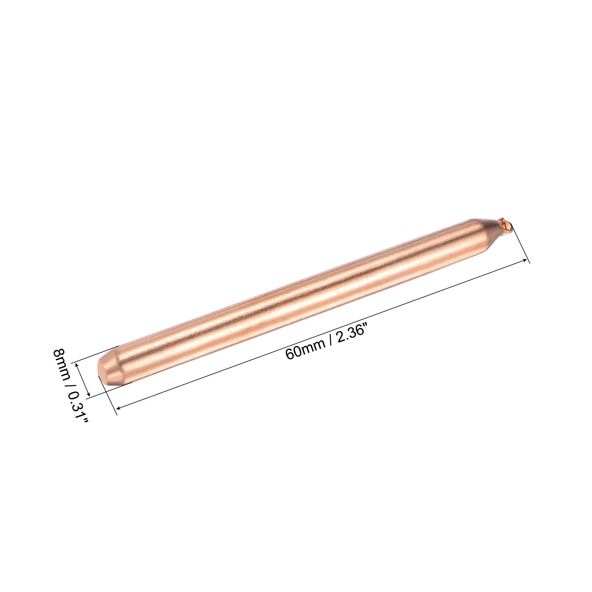 Imagem -02 - Tubulação de Calor do Uxcell-cobre para Refrigerar o Portátil Cpu Dissipador do Gpu mm x 60 mm