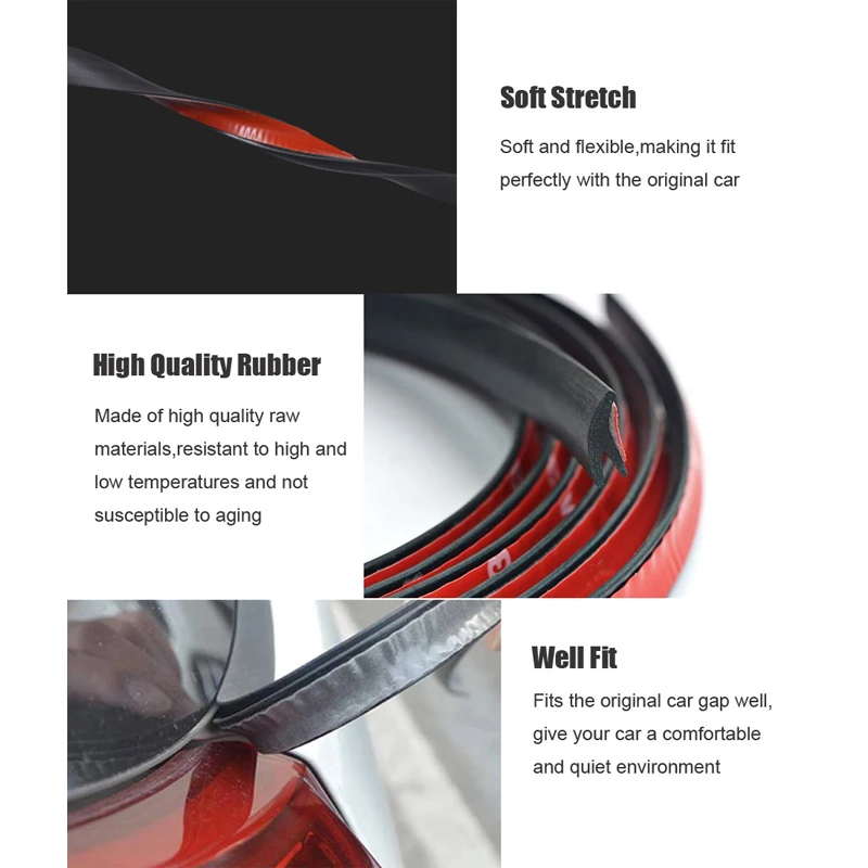 Car Y Shape Rubber Seal Weather Strip Hollow Glass Window Edge Moulding Trim Decorate Weatherstrip For Rear Windshield 2 3 Meter