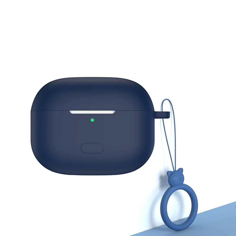 لطيف مع حلقة حبل سماعة جراب لهاتف Vivo Tws 2 /Tws 2E حالة بلون قذيفة غير زلة سيليكون Hearphone غطاء ل فيفو Tws2E