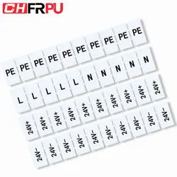 10PCS  with the word and Blank printing type markers UK series Terminal with the number Din Rail Terminal Blocks Maker Strips