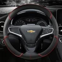 Protector para volante de coche, 38cm, 15 "", cuero, para Chevrolet Cruze Malibu Sail Spark Captiva Equinox Trax/Tracker AVEO Lova RV
