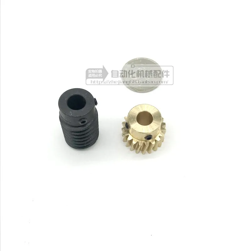 1 Module Worm Gear Reducer Self-locking 1 to 10 Small Gearbox Right Angle Reversing Gear Box Corner Gear