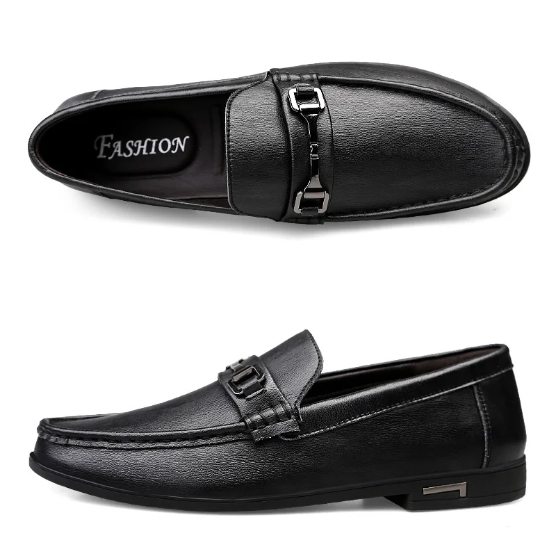 Spring Autumn Men Casual Luxury Leather Men\'s Loafers Lofer Shoes Loafer Loffers Slip-On Mocasines Hombre Dropshipping