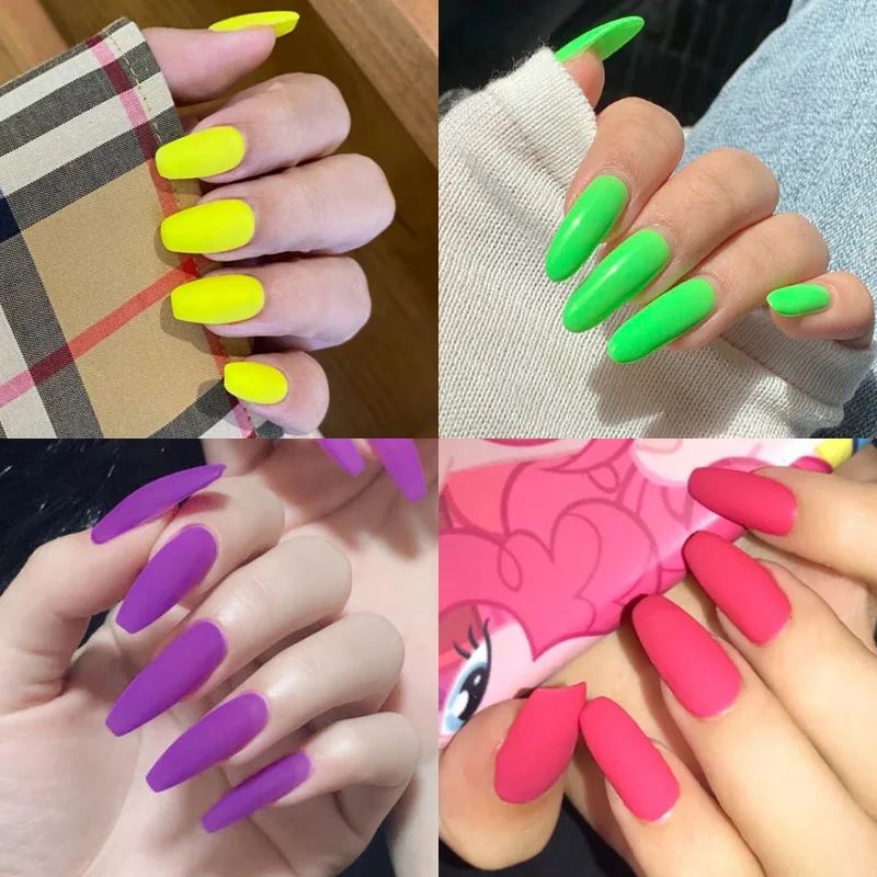 6 stücke Neon Farbe Gel Lack VENALISA Nagel Gel Polnisch Fluoreszenz Nagel Salon Gel Lack Soak off UV LED Helle gel Nagellack – Detail 12