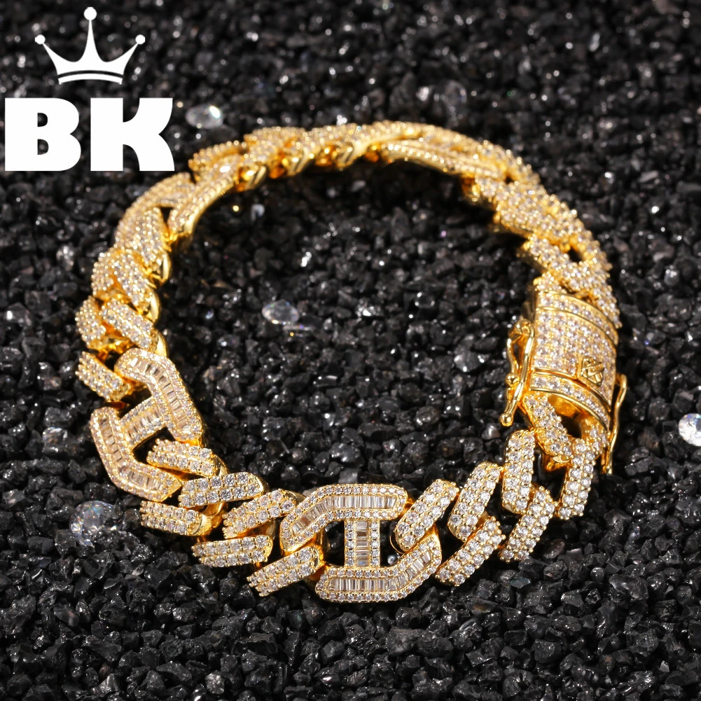 THE BLING KING Return watch buckle Bracelet Iced Out zircon muticolor Mens Women Hip Hop Jewelry