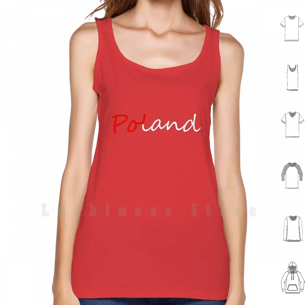 Poland tank tops vest 100% Cotton Poland Polska Polish Warszawa Warsaw Poland Polski Krakow Republic Of Poland I Love Poland