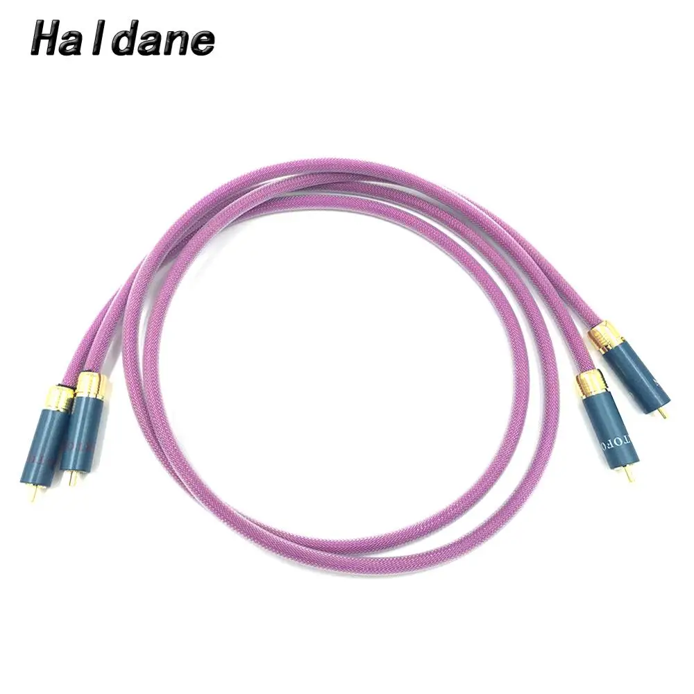 

Haldane Pair HIFI Ortofon Gold Plated 2RCA Cable High-end 6N OFHC Audio cable HIFI Double RCA Signal Line Rca cable for XLO HTP1