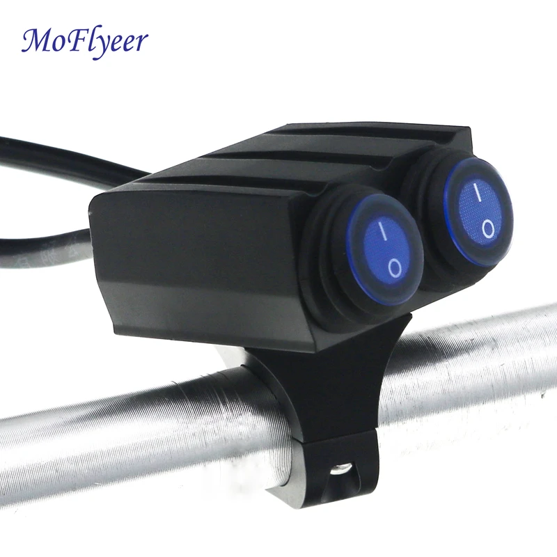 

MoFlyeer New Led Handlebar Aluminum Alloy Waterproof Motorcycle Electric Mountain Off-Road Vehicle Switch Turn Signal Headlight