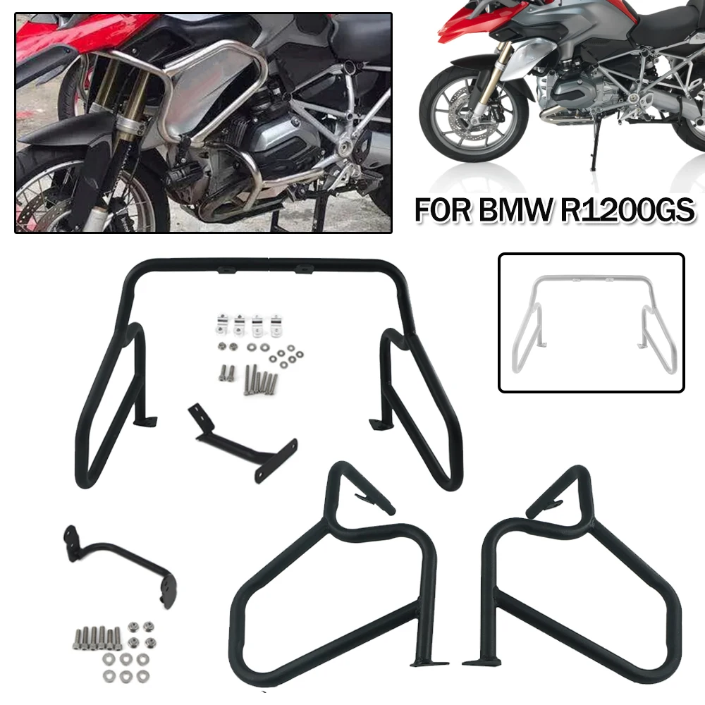 

Motorcycle Upper Lower Crash Bar Highway Engine Tank Guard Cover Bumper Frame Protector For BMW R1200GS R1200 GS LC 2013-17 2018