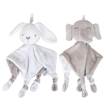 Couverture de sécurité en forme de lapin pour bébé, jouet en peluche Kawaii pour garçon et fille, couette douce en peluche, jouet de couchage, sucette, serviette apaisante