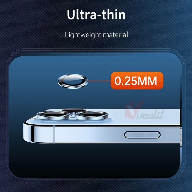 Luxury Metal Camera Lens Protector Screen Glass For iPhone 13 Pro Max 13 Mini 3D Camera Protector For iPhone 13 Pro Lens Glass