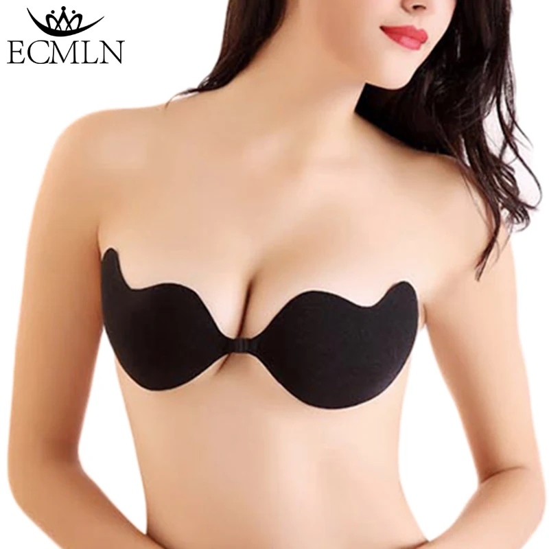 New Sexy  Invisible Bras Women Push Up Silicone Mango Bra Self Adhesive Seamless Strapless Front Closure Gel Lingerie Hot