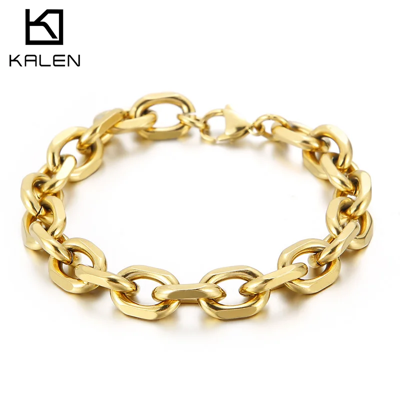 Karen 4mm 5mm 6mm 10mm O-Chain Simple Fashion Men\'s Stainless Steel Bracelet Custom