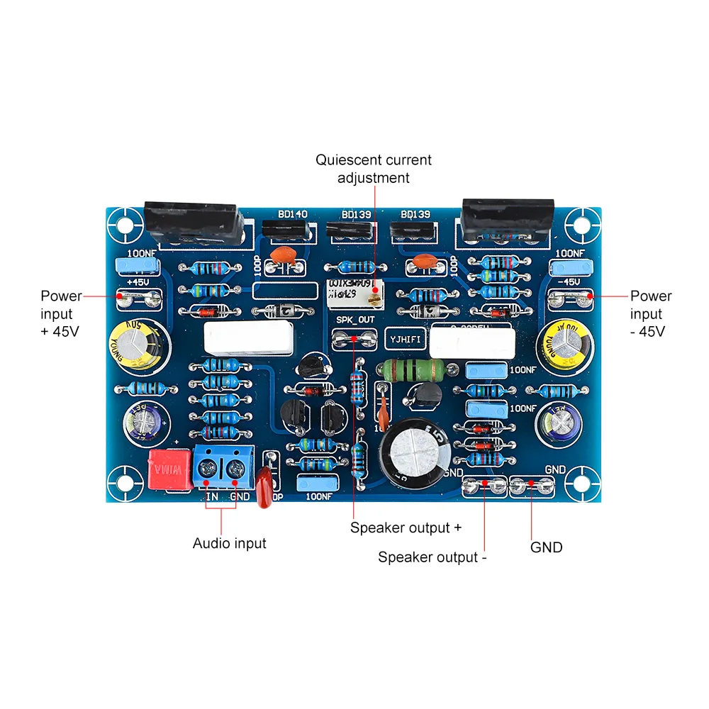 AIYIMA 1 Paar Power Verstärker Bord 100Wx2 Amplificador IRF240 FET Klasse A Endstufe Audio Board Amp Für Zuhause Sound theater