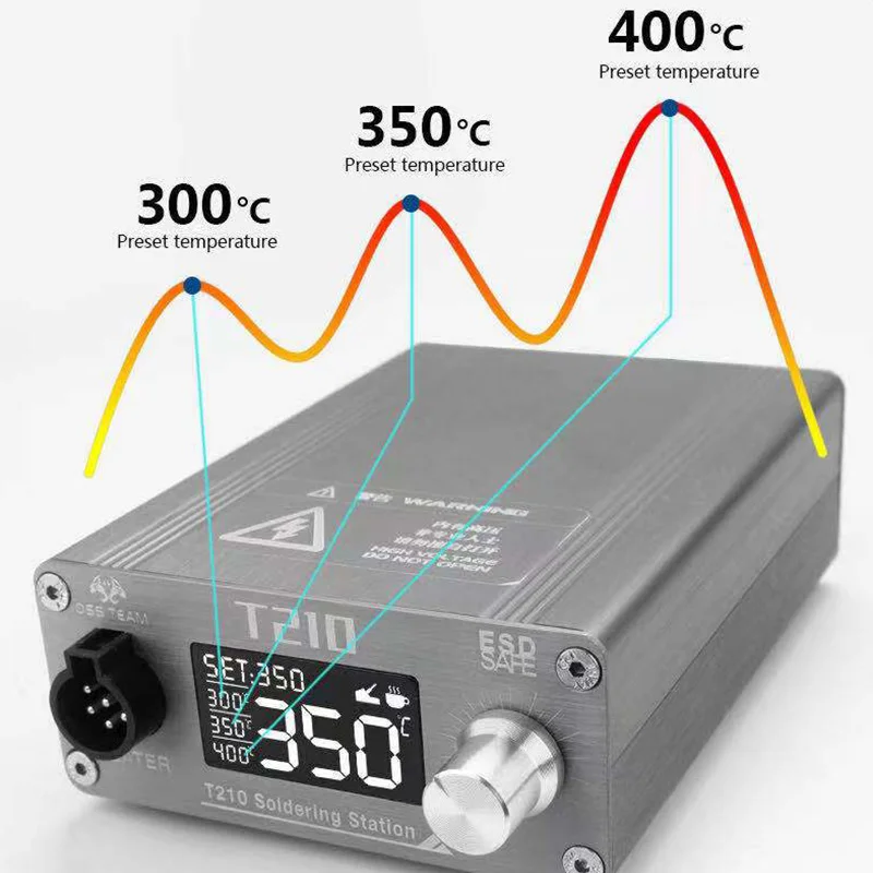 OSS T210 75W Soldering Station LED Display Auto Sleep 2S Rapid Heating Melting Tin Phone Repair Welding Tool