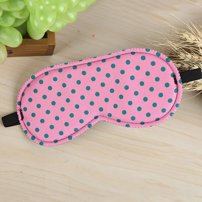 Print Dot Sleeping Eye Mask Soft Eye Cover Portable Travel Sleep Rest Aid Eye Mask Cover Eye Patch Sleeping Mask