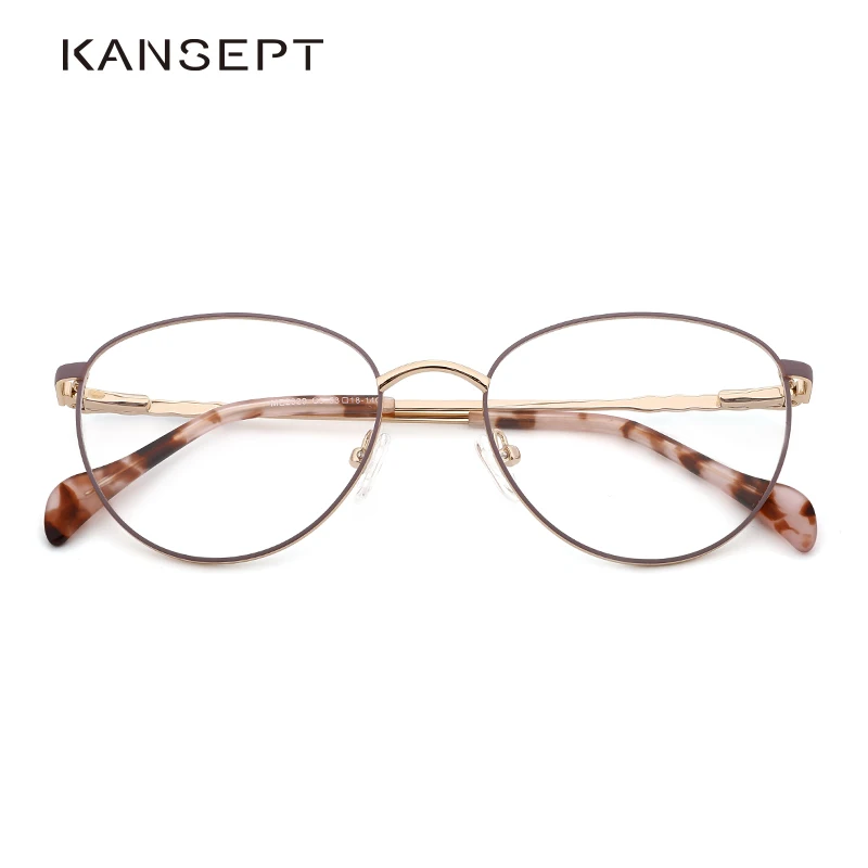 KANSEPT Glasses Frame Women Retro Round Prescription Eyeglasses Vintage Myopia Optical Frame Eyewear Eye Glasses for Women 2329