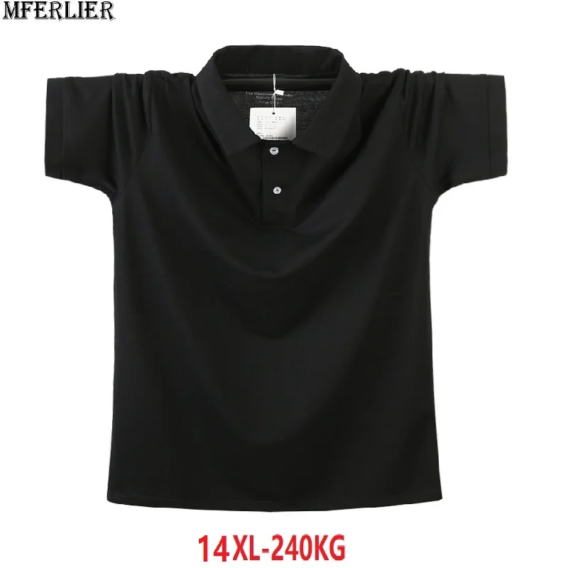 oversize plus size 8XL 9XL 10XL 12XL 14XL men t-Shirts short sleeve summer turn-down collar tees super size tops 68 70 72 74 76