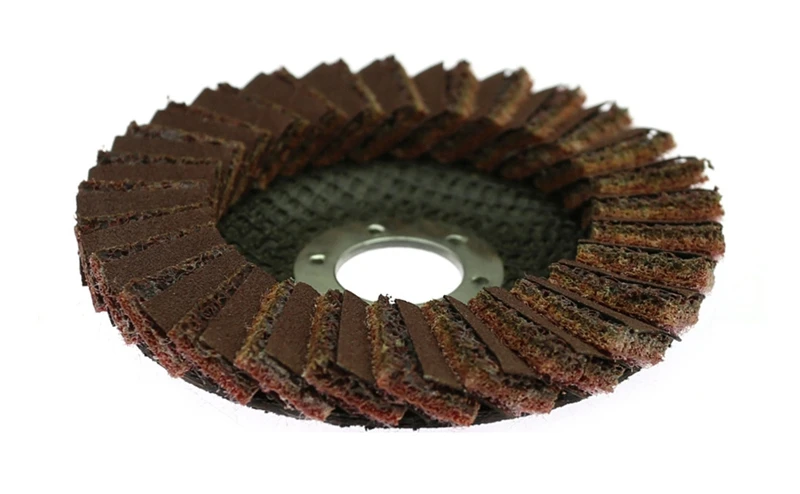 1 stück 4.5 ”/115*22mm Klappe Schleifen Disc Winkel Grinder Nicht-woven Polieren Disc für metall Aluminium – Detail 1