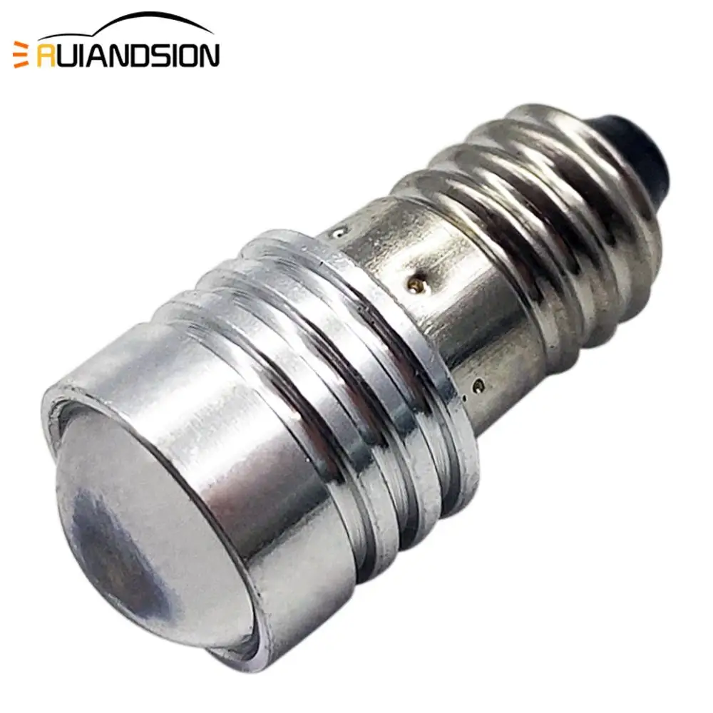 

1Pcs E10 1447 LED Flashlight Bulb Lamp AC/DC 12V Led Bulb Replacement Moto Bike Torch Bulb 3smd 3030 Screw bulb 5W White 6000K