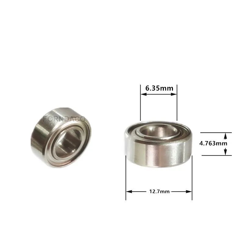 10pcs Dental Handpiece Bearing SR188ZZ 6.35x12.7x4.7mm Stainless Steel Bearings 50000rpm P4 SR188