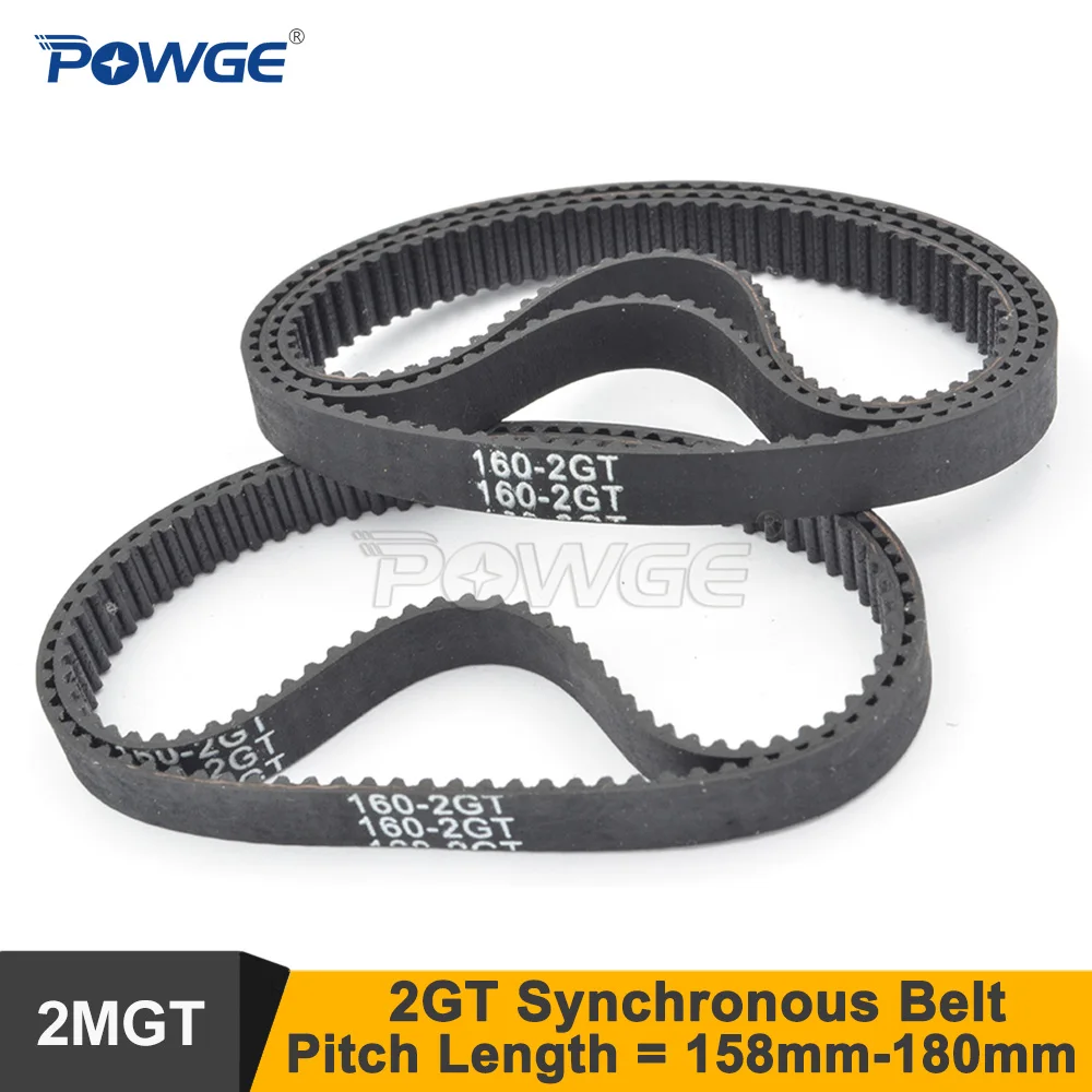 

POWGE 156 158 160 162 164 166 168 170 172 174 176 178 180 GT2 Timing Belt W=6/9mm 2GT 2MGT Closed-Loop Synchronous Belt 158-2GT