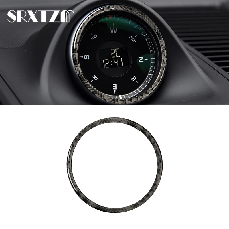 Car Dashboard Compass Clock Ring Trims Sticker For Porsche Macan 2014 2015 2016 2017 2018 2019 2020 2021 Accessories