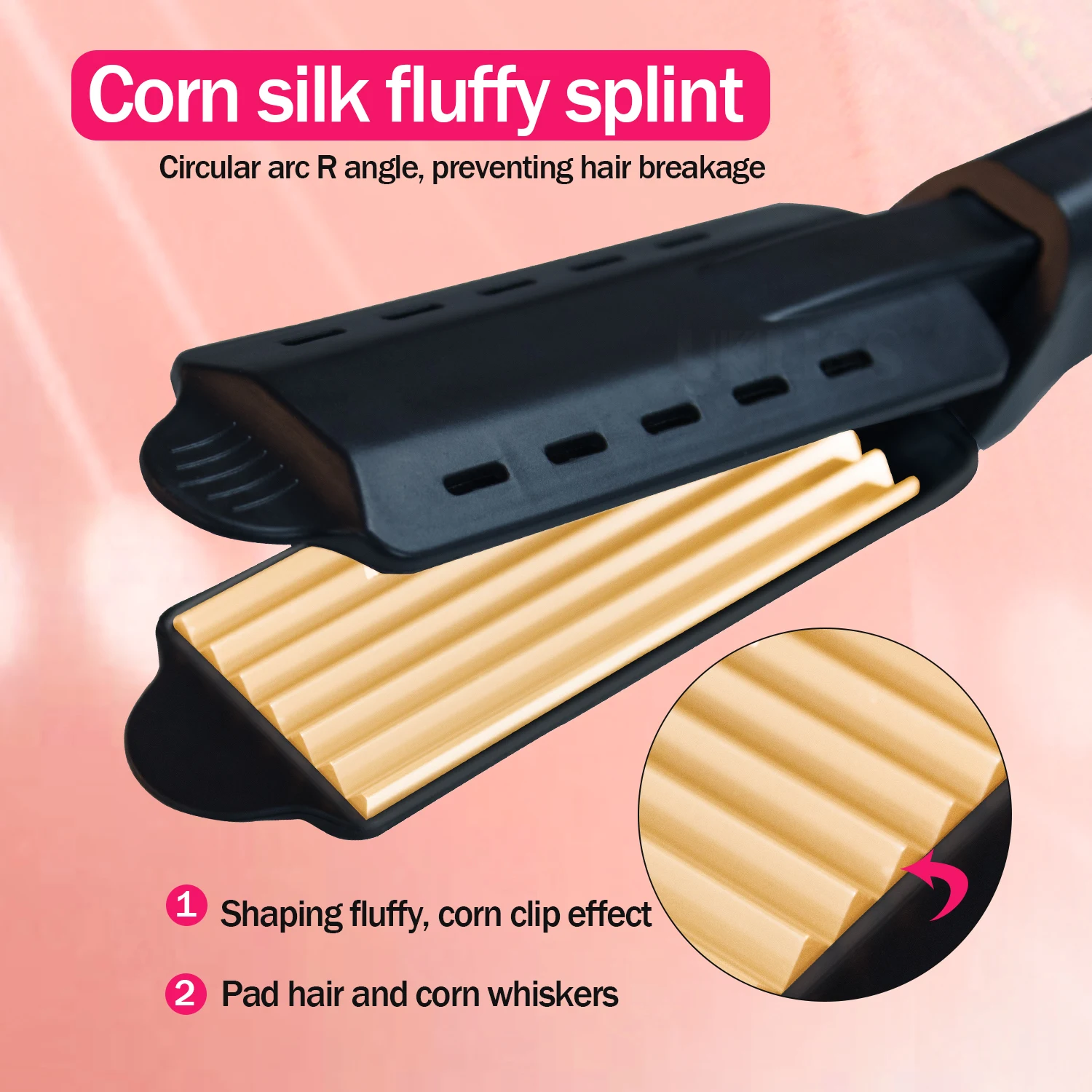 Hair Curler Flat Iron Corn Curls Corrugation Wave Ceramic Tourmaline Ionic Curling Iron Tongs Hair Styling Crimper Dropshipping