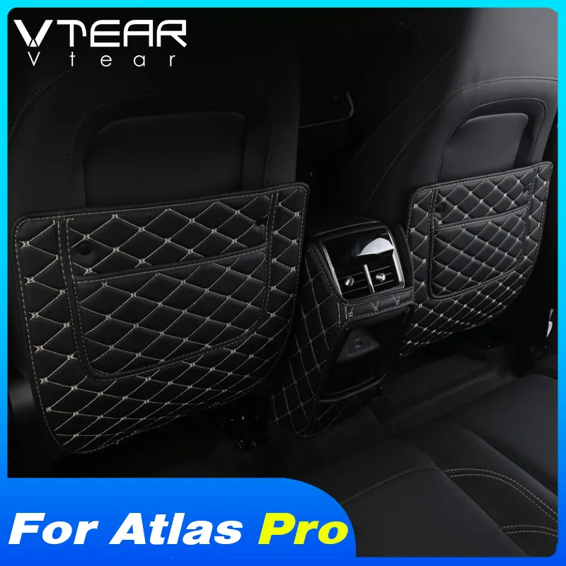 

Vtear Car Back Seat Anti-Kick Mat Leather Seat Protector Cover Interior Accessories For Geely Atlas Pro Azkarra Belgee X70 2023