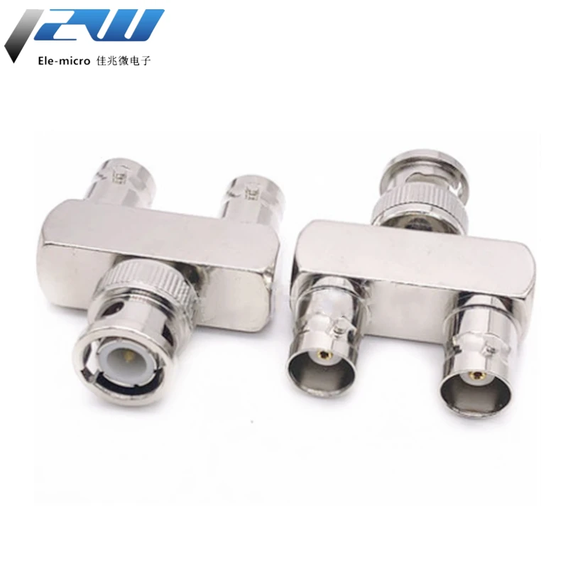 

1Pcs BNC Male plug to 2x BNC Female Jack Y Splitter RF Adapter Connector Coaxial High Quanlity