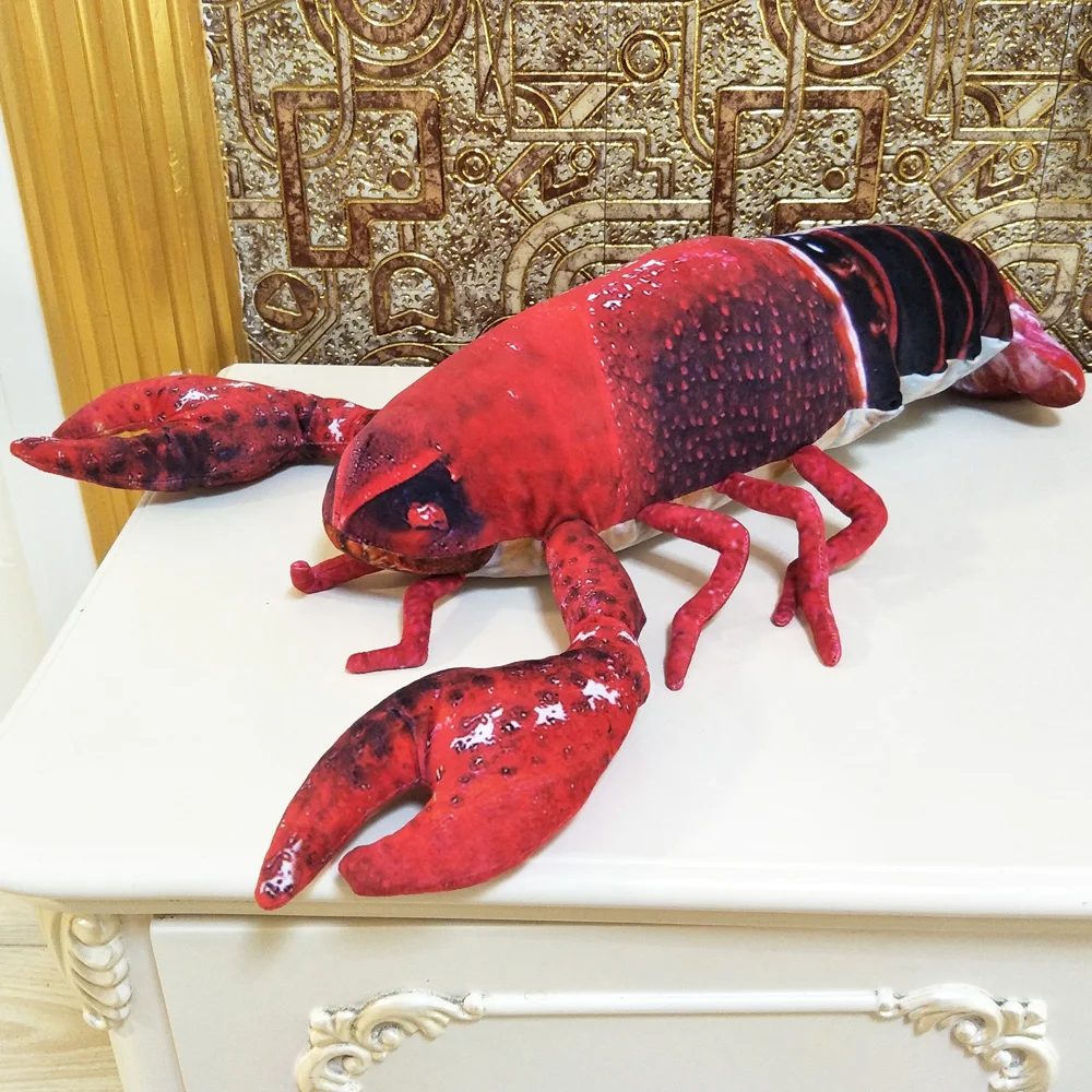 

Children Plush Toy Simulation Red Big Lobster Doll Kids Stuffed Birthday Christmas Gifts