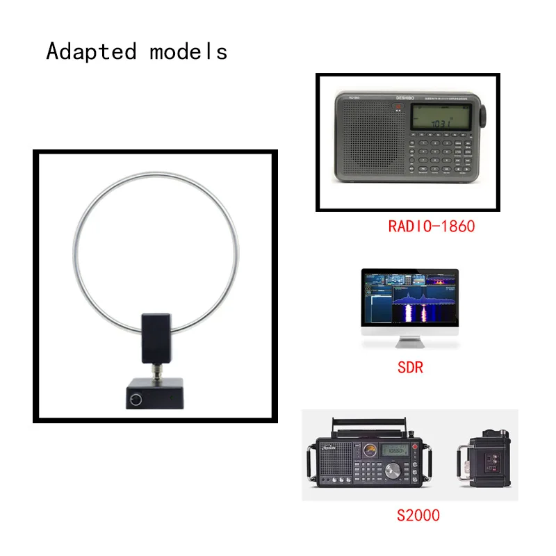 Mới GA-450 GA450 Vòng Ăng Ten SDR Ngắn Sóng Trung Ăng-ten Radio SW 2.30-30 MHz MW 522-1710 KHz Loại Tiêu Chuẩn Cổng Sạc Type-C