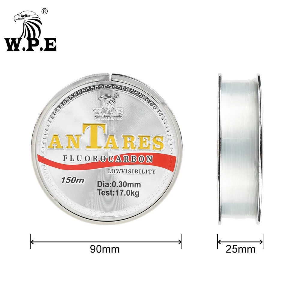 W.P.E  ANTEROS 150m Fluorocarbon Coating Fishing Line 0.20mm-0.60mm 10kg-41kg Fishing Line Carbon Fiber for Carp Fishing