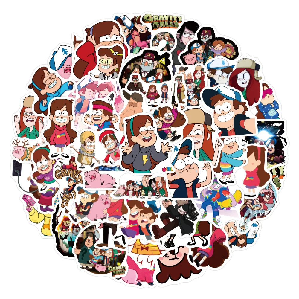 10/30/50pcs Disney Cartoon Gravity Falls Stickers for Phone Case Laptop Scrapbooking Fridge Cute Toy Kids Stickers Decals Packs