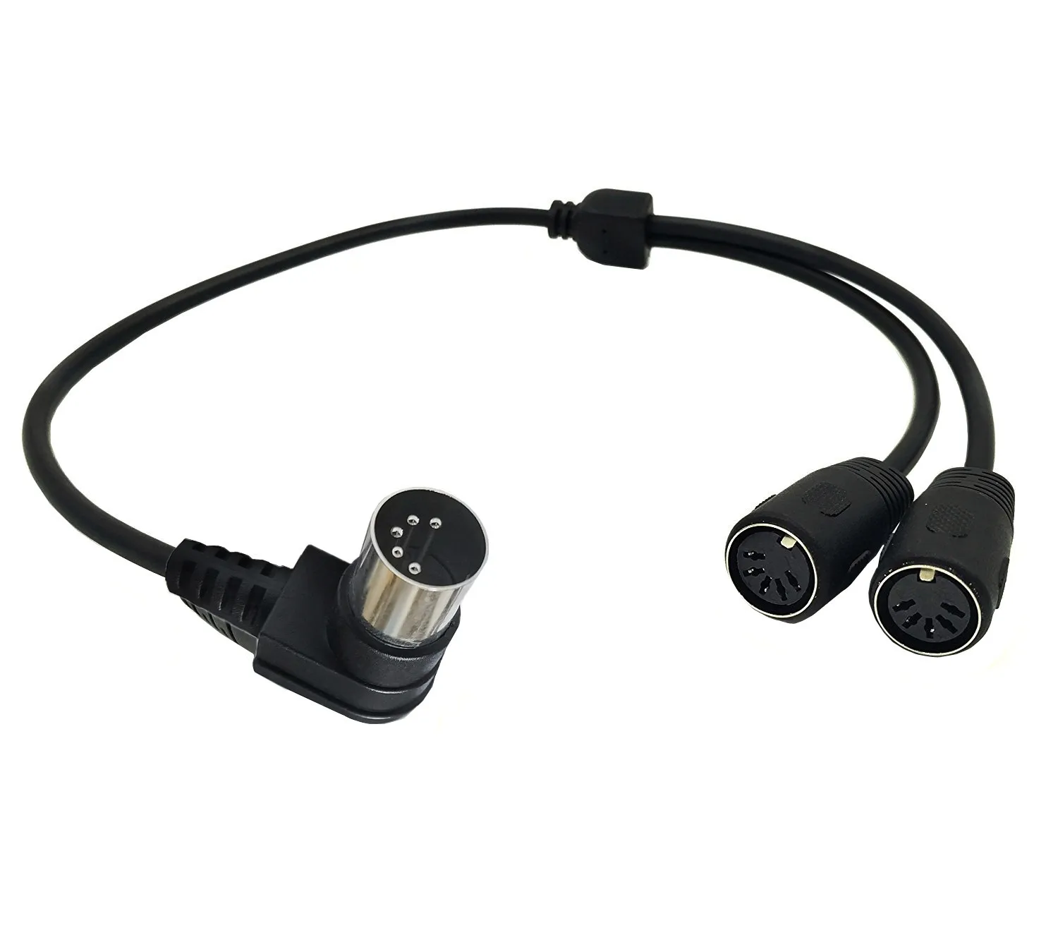 90 درجة زاوية ميدي 5 دبوس الدين الذكور إلى المزدوج 2 X الدين 5Pin أنثى تمديد الصوت كابل Y الخائن 0.5 متر 50 سنتيمتر