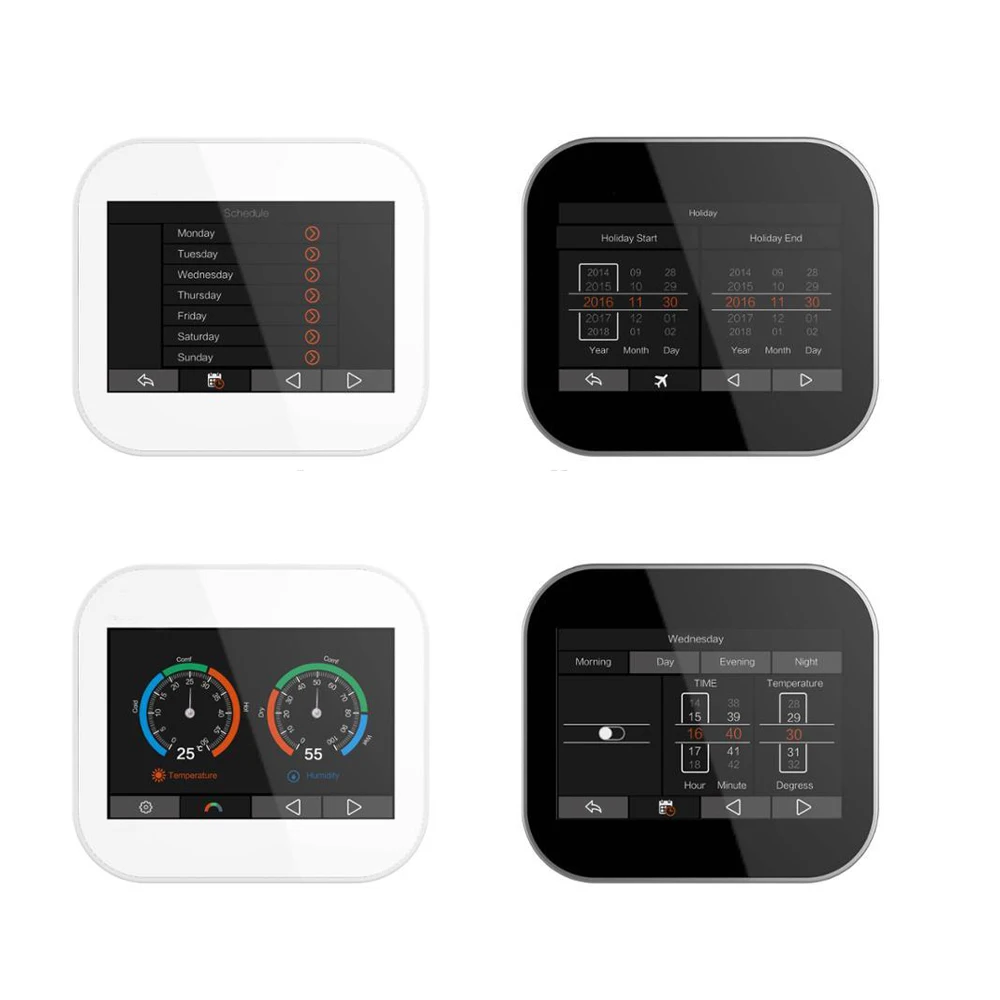 Imagem -06 - Wifi Inteligente Toque Termostato Controlador de Temperatura para Água Piso Elétrico Aquecimento Água Gás App Controle Remoto Google Alexa