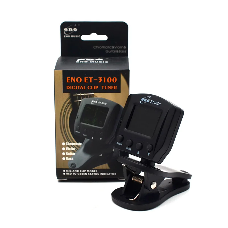 ENO ET-3100 Digital Clip Chromatic Guitar Tuner Guitar Bass Violin Tuner  Black image 6