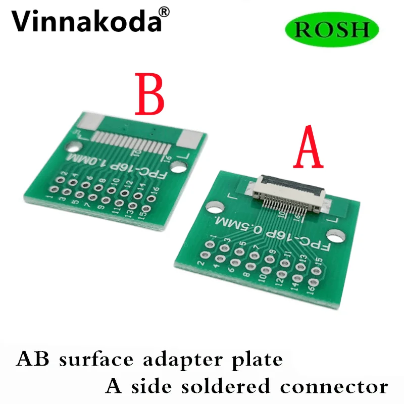 2 Buah Papan Adaptor FFC/FPC 0.5MM-16P Hingga 2.54MM Dilas 0.5MM-16P Konektor Flip-Top